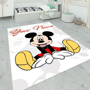 Kundengerechter Micky Maus Teppich,Kinderzimmer Teppich,Kinderzimmer Teppich,Geschenk für Kinder,Spielmatte,Babyzimmer Dekor, Neugeborenen Geschenk, Tier Teppich,personalisierter Teppich