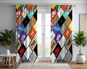 ジョーダンカーテン Sneakerhead Curtain: Sneaker Theme Kids Room Hypebeast Decor - Etsy
