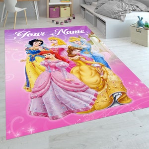 Prinzessinenteppich, Kinderzimmerteppich, personalisierter Teppich, Geschenk für Kinder, Spielmatte, Babyzimmer, Spielteppich für Neugeborene