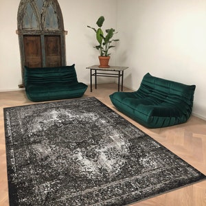 トルコ絨毯、アナトリア絨毯、赤い絨毯、ヴィンテージ柄絨毯、リビング