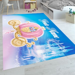 Personalized Princess Rug: Kids Nursery Decor, Game Mat