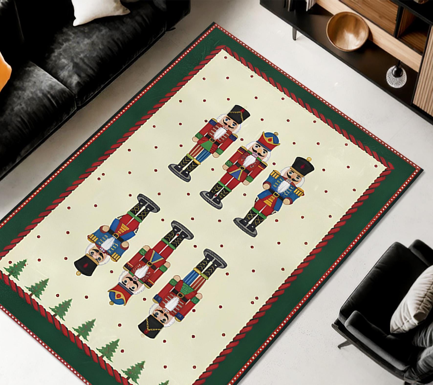 Nutcracker Area Rug ,red Polka Runner ,fairytale Carpet ,machine ...