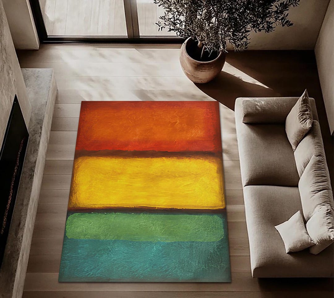 Spectrum Rug Check Rug Colorful Spectrum Art Rug, Modern Gradient Style, Non-slip - Etsy