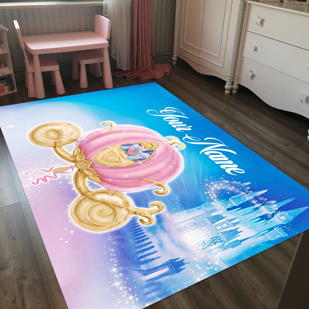 Princcess Rug Personalized Princess Rug: Kids Nursery Decor, Game Mat - Etsy