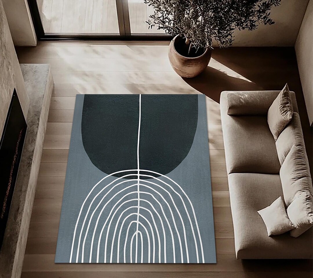 Minimalist Rug Pattern Line Design Rug, Black Minimalist Carpet, Geometric Runner - Etsy