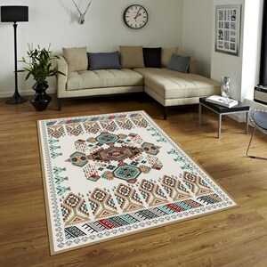 Carpette à motif aztèque : décoration de ferme du sud-ouest