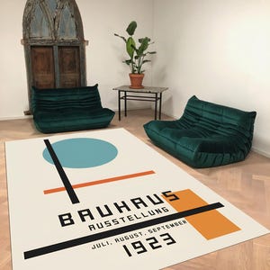バウハウスラグ、抽象的な幾何学アート、モダンな室内装飾 - Etsy 日本