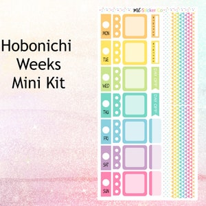 Pastel Rainbow Hobonichi Weeks Planner Stickers