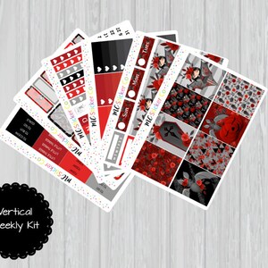 Halloween Bat Girl Weekly Kit, Vertical Weekly Planner Stickers, Halloween Weekly Kit, Halloween Planner Stickers