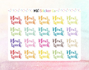 Next Week Script Planner Stickers, Script Stickers