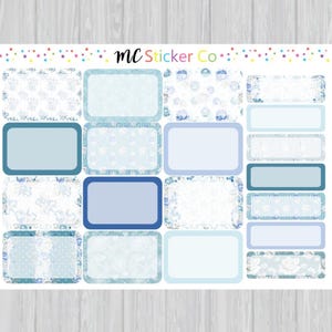 Winterbloemen halve doos plannerstickers, EC Life plannerstickers, winterweekpakket