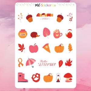 Autumn Vibes Planner Stickers, Fall Stickers, Fall Planner Stickers, Autumn Stickers