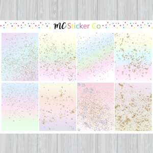 Unicorn Shimmer Full Box Planner Stickers, EC Life Planner Stickers, Weekly Kit