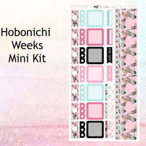 Pink Travel Girl Hobonichi Weeks Planner Stickers