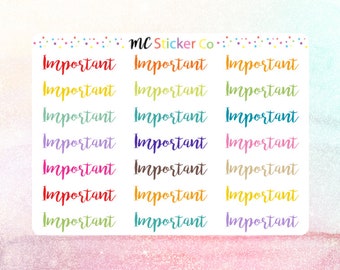 Ważne naklejki do planera skryptów, naklejki do skryptów