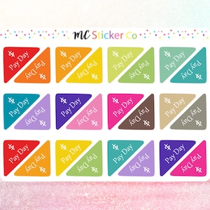 Zahltag Script Planner Sticker, Schriftaufkleber