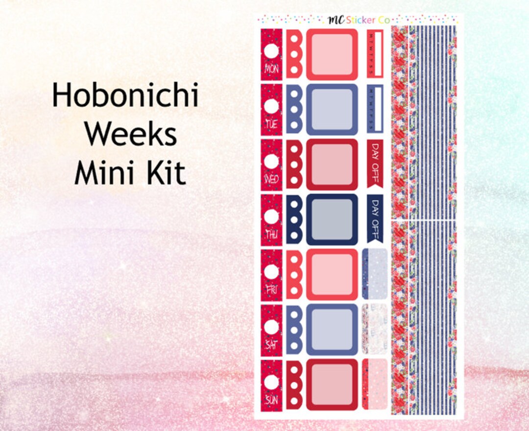 4th of July Hobonichi Weeks Planner Stickers - Etsy