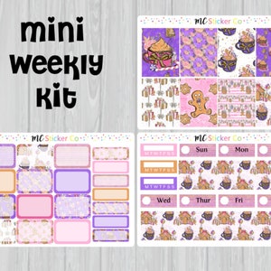 Winter Sweets Mini Kit Planner Stickers, EC Life Planner Stickers, Weekly Kit