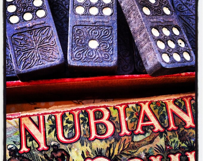 1920s Embossing Company's Double Nine Nubian Dominos Etsy