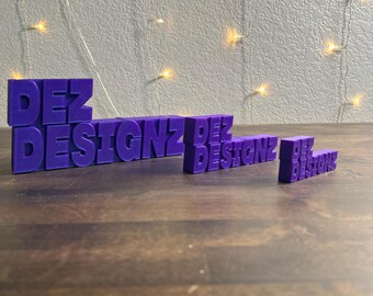 Custom Name Gamer Tag Social media Handle Desk Accessory | Name Block