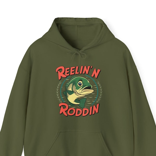 Fishing Hoodie, Vintage Reelin' n Roddin, Fishing Sweater, Funny Fishing Hoodie, Gift For Fishermen, Fathers Day Gift, Fishing Gift, Sweater