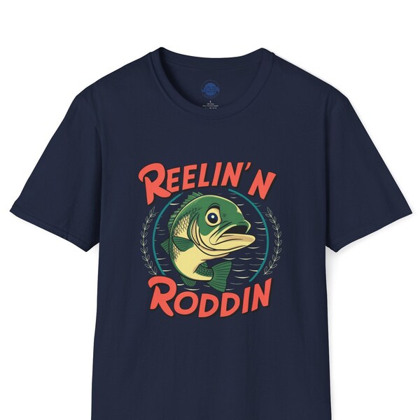 Vintage Reelin' n Roddin Fishing T-Shirt, Fishing Shirt, Gift For Fishermen, Fathers Day Gift, Gift For Dad, Funny Tshirt, Dad Birthday Gift