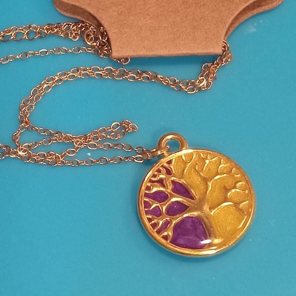Undertale Dreamtale Themed Gold Tree Necklace