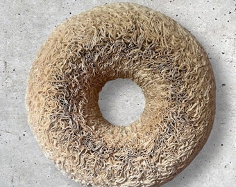 Large Tan Coffee Filter Wreath, Handmade Fall Decor (20-21 inch)