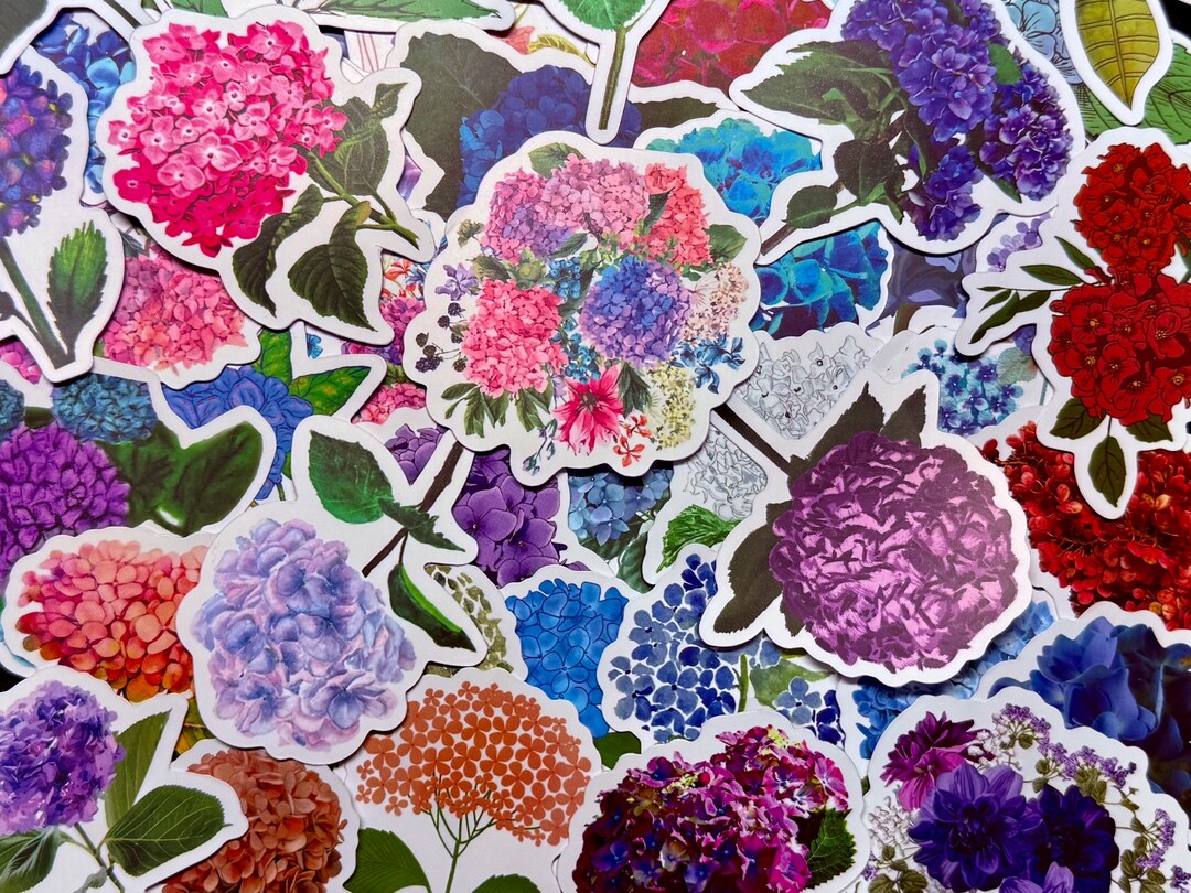 Flower Stickers Pack | Cute Floral Vinyl Stickers for Crafts ...