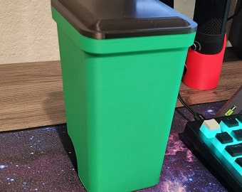 Desktop Recycle Bin Trash Can Magnetic Lid