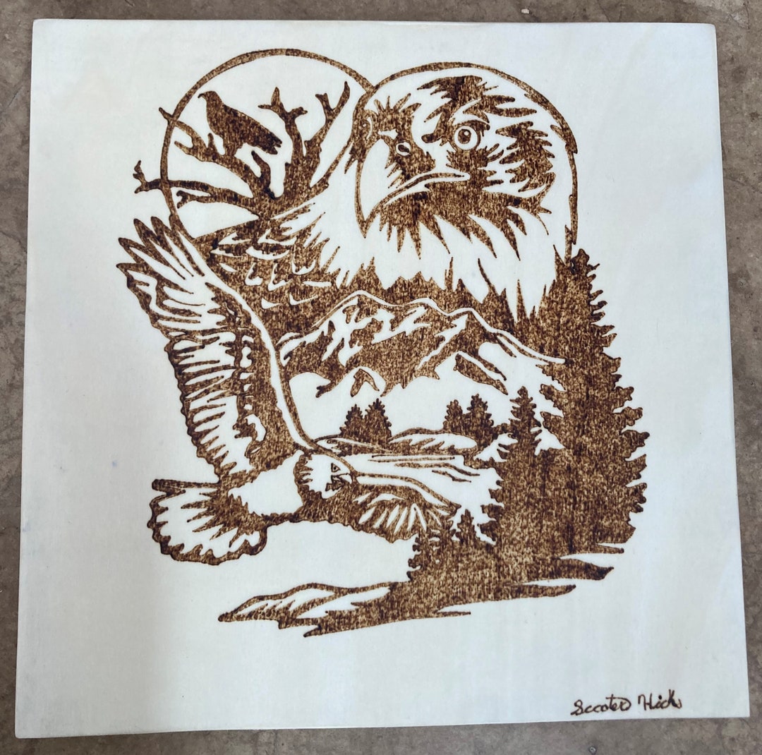 Bald Eagle Wood Burning Wall Art - Etsy Canada