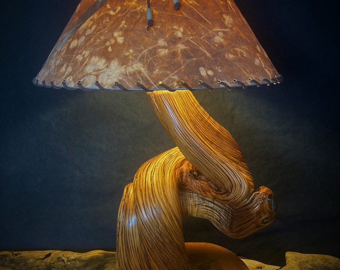 Juniper Table Lamp With Turquoise Inlay Etsy