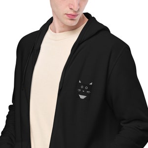 Zip hoodie with Black Cat