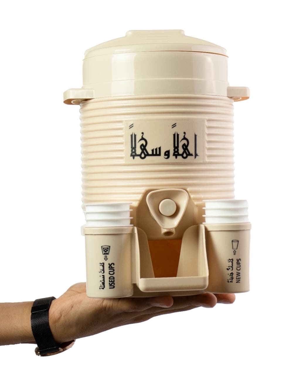 水筒　jumadiba Mini Zamzam Water Dispenser | Beige | Haramain Inspired | Hajj