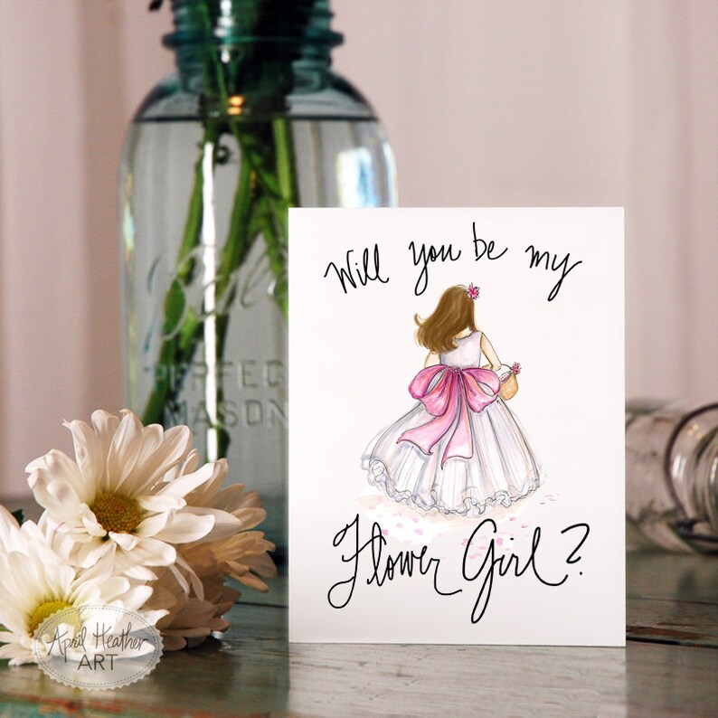 Flower Girl PDF invitation Instant Download Will you be my | Etsy