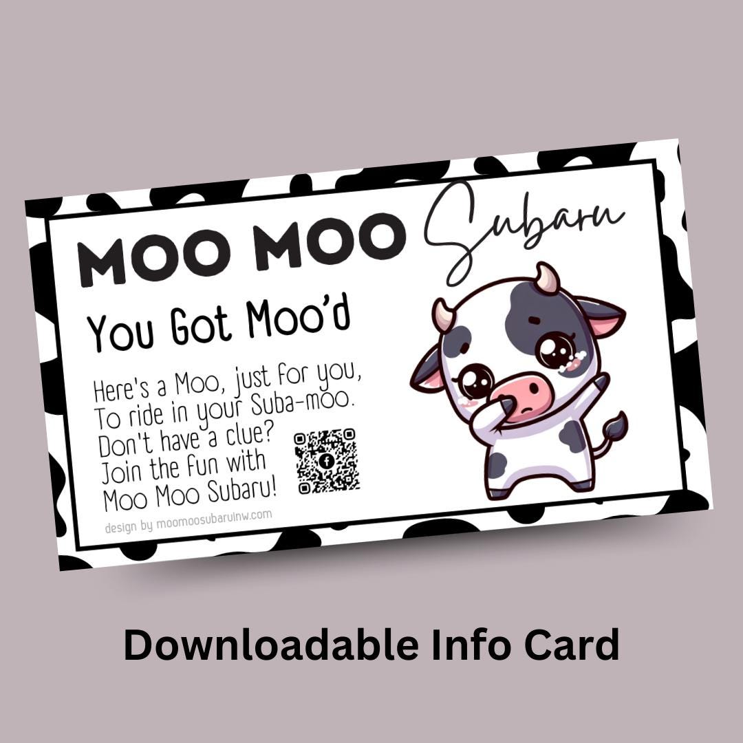Moo Moo Subaru - Dabs Moo Downloadable Info Card *single Sided