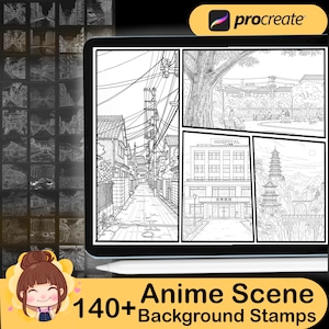 140+ Procreate Anime Szenen Stempel, Procreate Anime, Action Manga, Procreate Szenerie, Actionszenen, Procreate Pinsel
