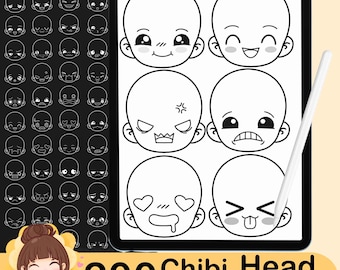 200 timbri Chibi per Procreate (download digitale)