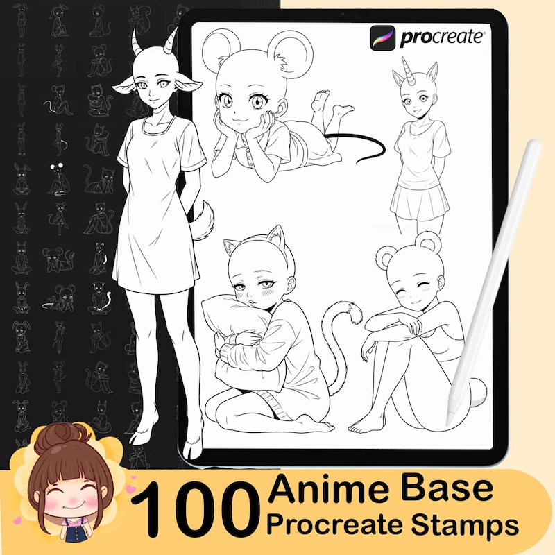 Cute Chibi Girl Base - Etsy