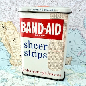 Vintage Band-Aid Sheer Strips Tin