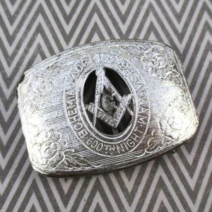 Vintage Mason Bohemian Lodge AM & AF Buckle