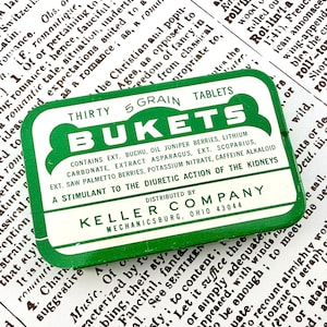 Vintage Bukets Tablets Tin