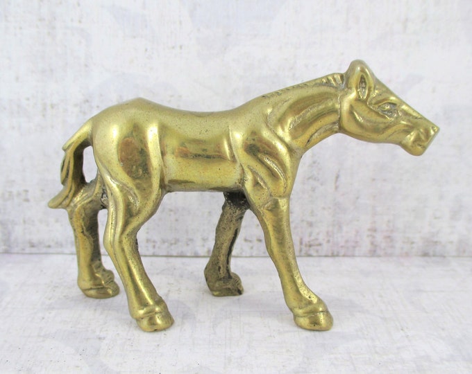 Little Vintage Brass Horse