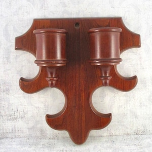 Large Vintage Wooden Hanging Match Holder