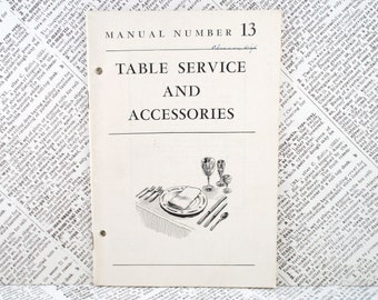 Vintage Booklet - Table Service and Accessories - 1935