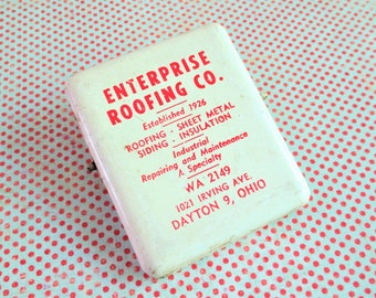 Vintage Enterprise Roofing Co. Advertising Clip - Dayton, Ohio