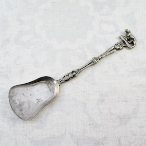 Little Vintage Candy / Sugar Serving Spoon - Lion Topped - Souvenir of Roma / Rome