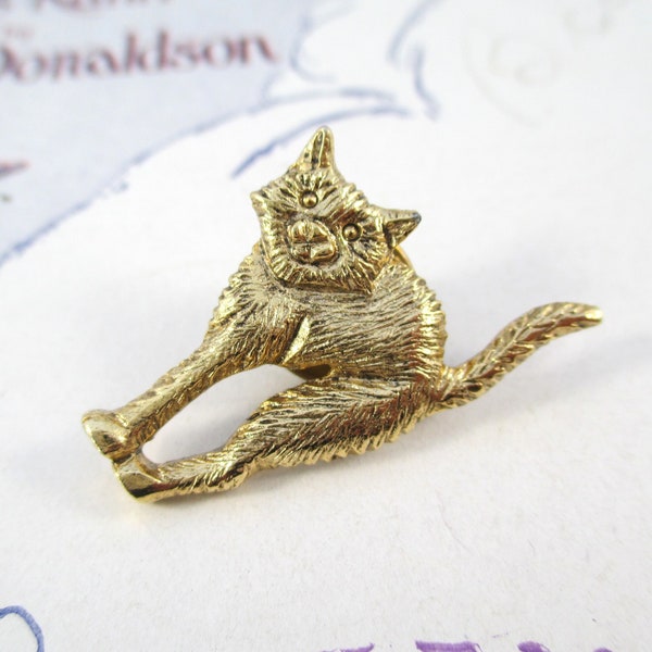 Vintage Ballou Scaredy Cat Lapel Pin