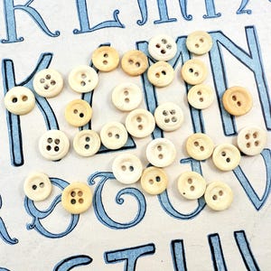 28 Little Vintage Bone Underwear Buttons