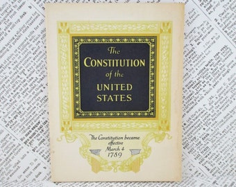 Vintage Booklet - The Constitution of the United States